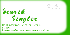 henrik vingler business card